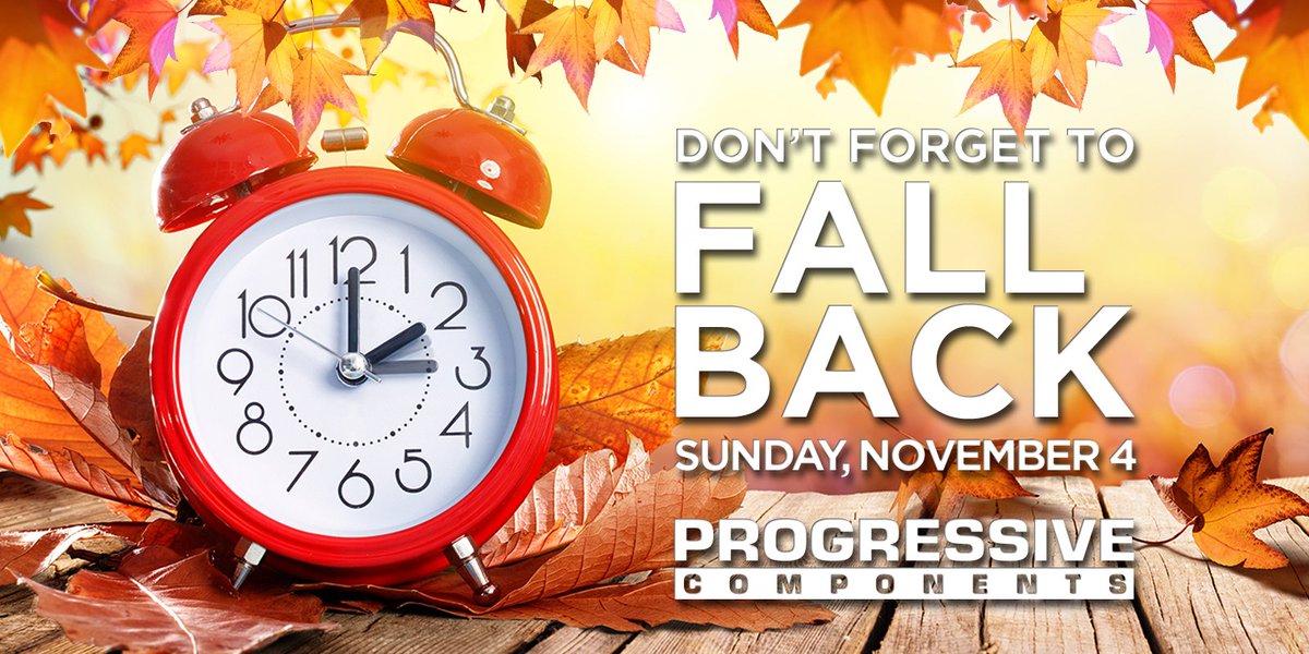 ProComps_1's tweet photo. Just a friendly reminder that Daylight Savings Time ends this Sunday, November 4th, and clocks should be turned back by one hour. What will you be doing with your extra hour?
#DaylightSavings #FallBack2018 #ExtraHour https://t.co/6tEki7waGV