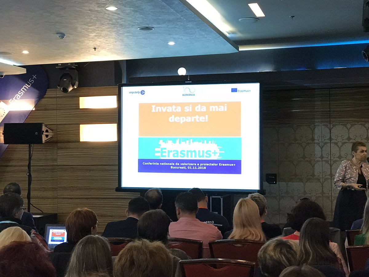 UPBCAMIS's tweet photo. Attending the National Agency Erasmus+ (ANPCDEFP) Valorization Conference “Invata si da mai departe... povestea Erasmus+” - “Learn and share ... Erasmus+ story”. #ErasmusPlus #anpcdefp https://t.co/Zwwm9oVjB5