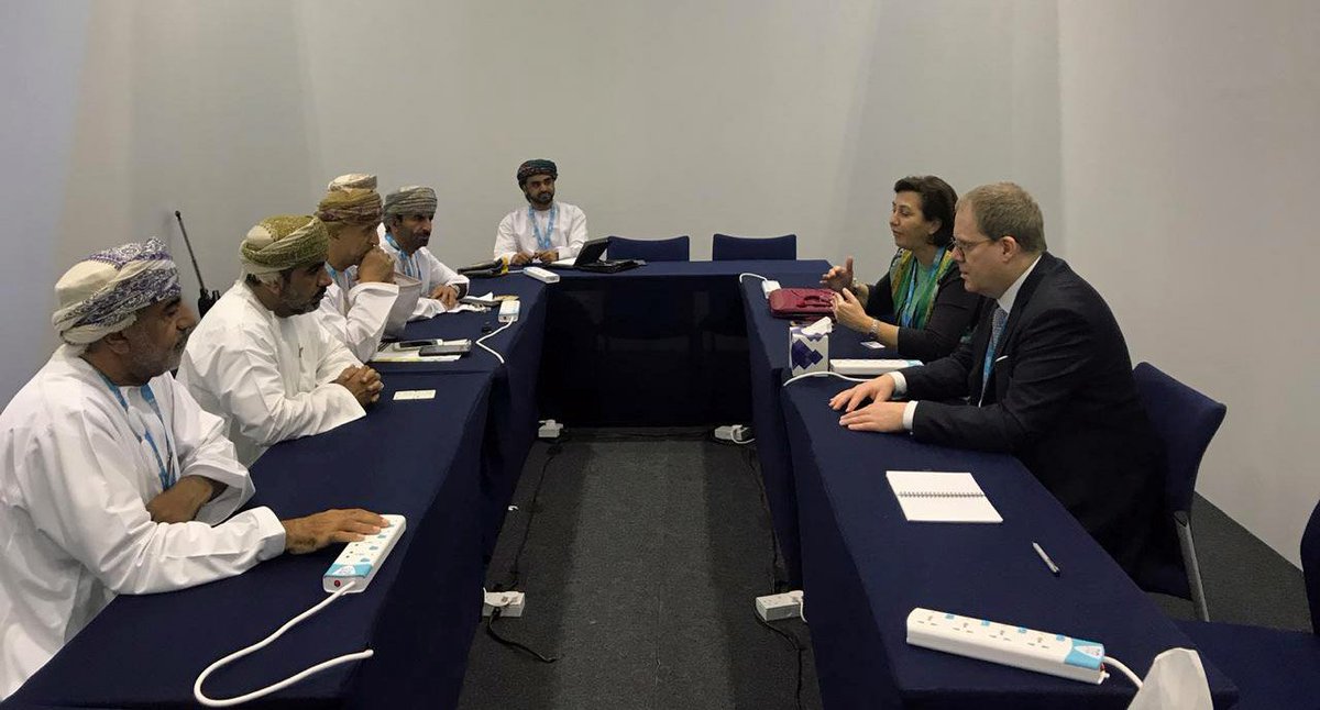 internetsociety's tweet photo. At #Plenipot in Dubai, Internet Society CEO @SullivanISOC and Middle East Regional Bureau Director @SalamYam meet with the Ministry of Transport and Communications from #Oman 🇴🇲 to discuss the #DigitalEconomy and the future of jobs #ShapeTomorrow https://t.co/Bt05H3DqtF https://t.co/JtpyBKeWlC