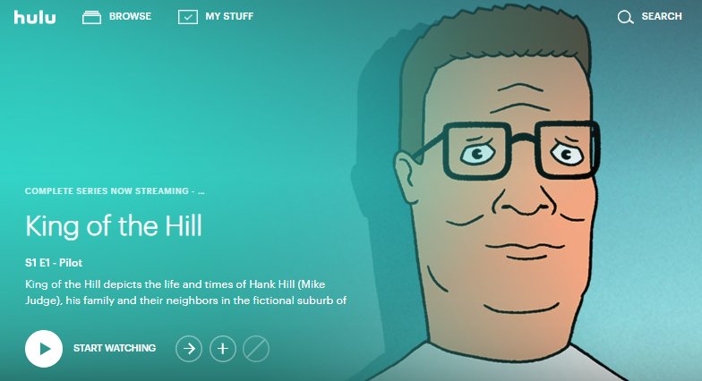 King of the hill complete series streaming on Hulu