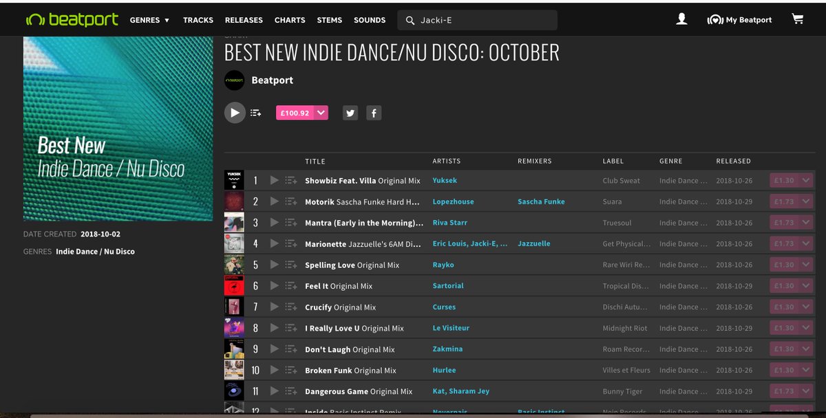 adarkerwave's tweet photo. The new single 'Marionette' by #EricLouis and @adarkerwave co-presenter @jackiepalmer released by @GetPhysical , is #4 in the @Beatport Indie Dance / Nu Disco Chart!! Grab your copy here:- https://t.co/gxVxev84dZ … A big, big thanks to everyone who has supported the release https://t.co/ZZIR7rEvVw
