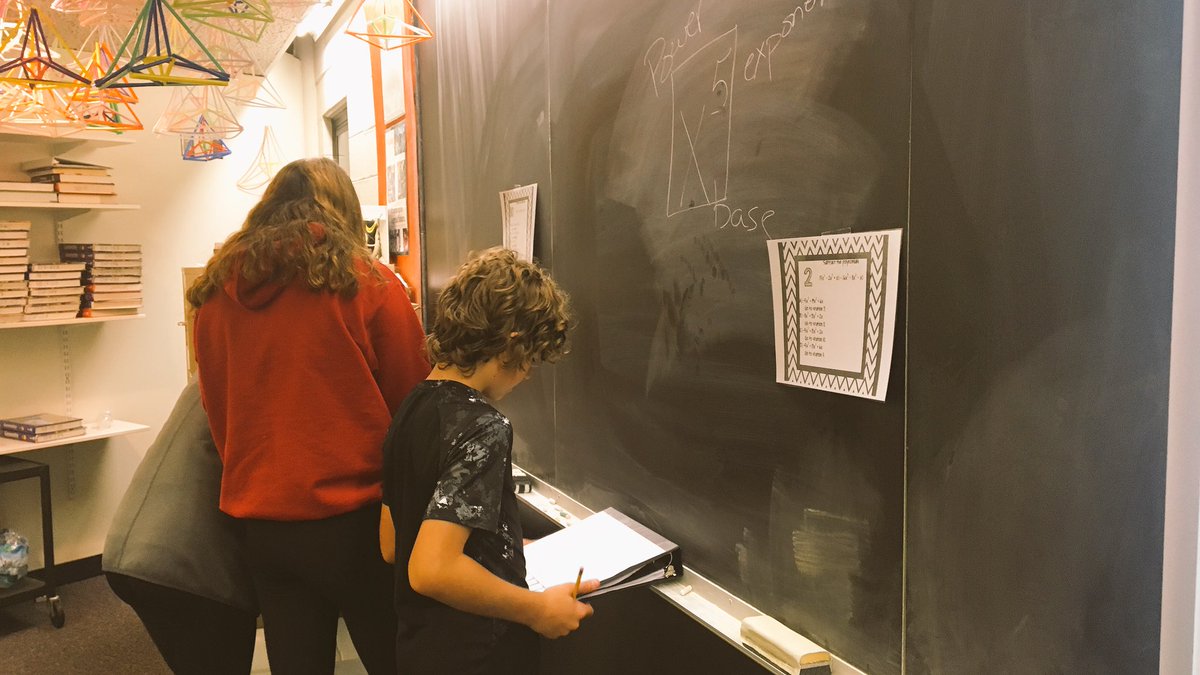Mariemont_HS's tweet image. Lots of quiet intensity &amp;amp; motion in @jbellmath’s Algebra II class this morning so I stopped in to find out more. Ss were practicing doing operations w/ polynomials at stations around the room. Once they complete a problem, they move to the next station to check their answer.