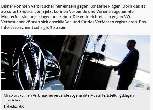 Musterfeststellungsklage vw registrieren