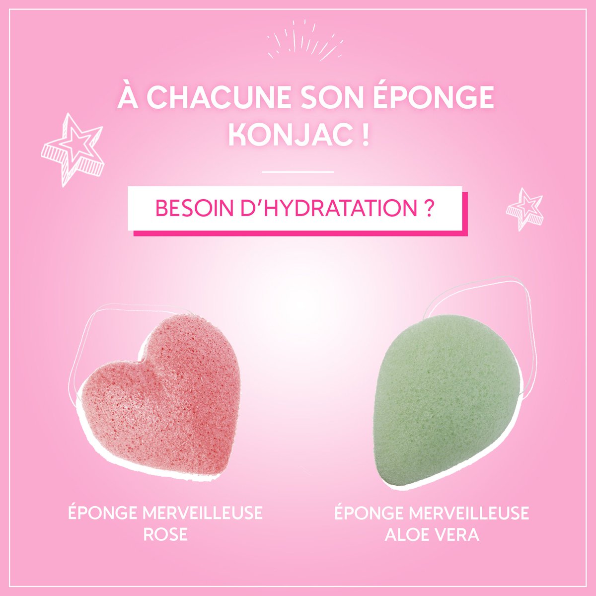 Il y a forcément une éponge konjac parfaitement adaptée à ta peau ;) Tu as la peau plutôt sèche ? Alors ces deux petites merveilles sont faites pour toi !
