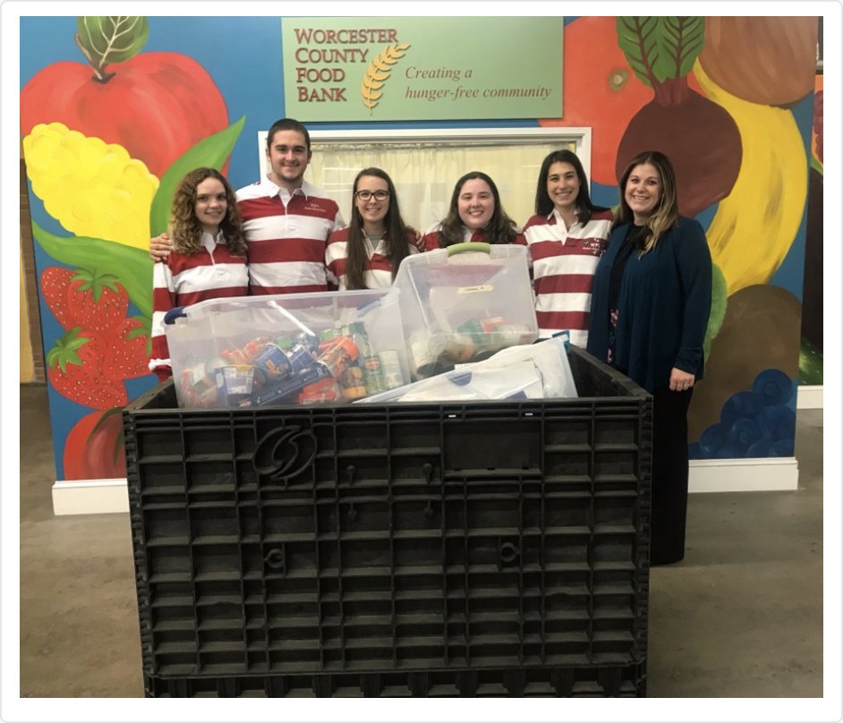 WPISAS's tweet photo. This year with our food drive at HHH, SAS was able to collect 4 boxes of cans for the Worcester County Food Bank! Thank you to everyone who helped! ❤️ https://t.co/rWofCOOiC7