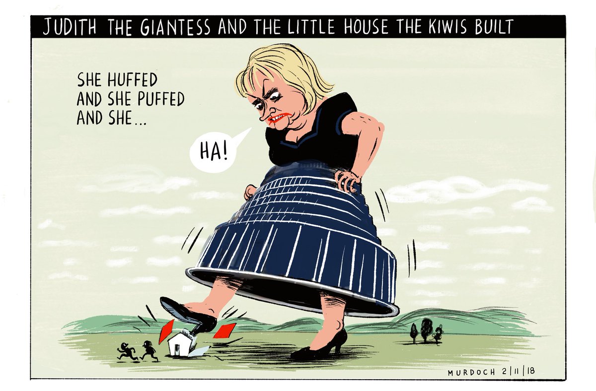domesticanimal's tweet image. Judith the Giantess and the Little House the Kiwis Built.
My @NZStuff @DomPost #cartoon #KiwiBuild #nzpol #affordablehousing