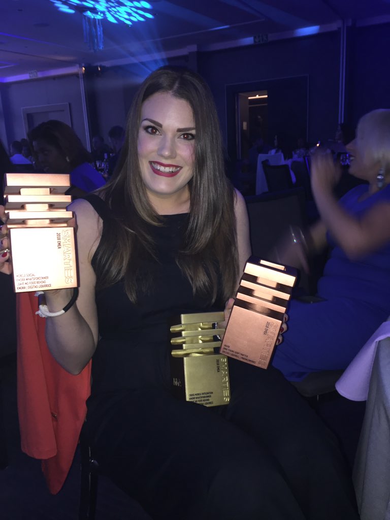 We’re sitting on three awards so early in the night #MMASmarties #UnicornMagic