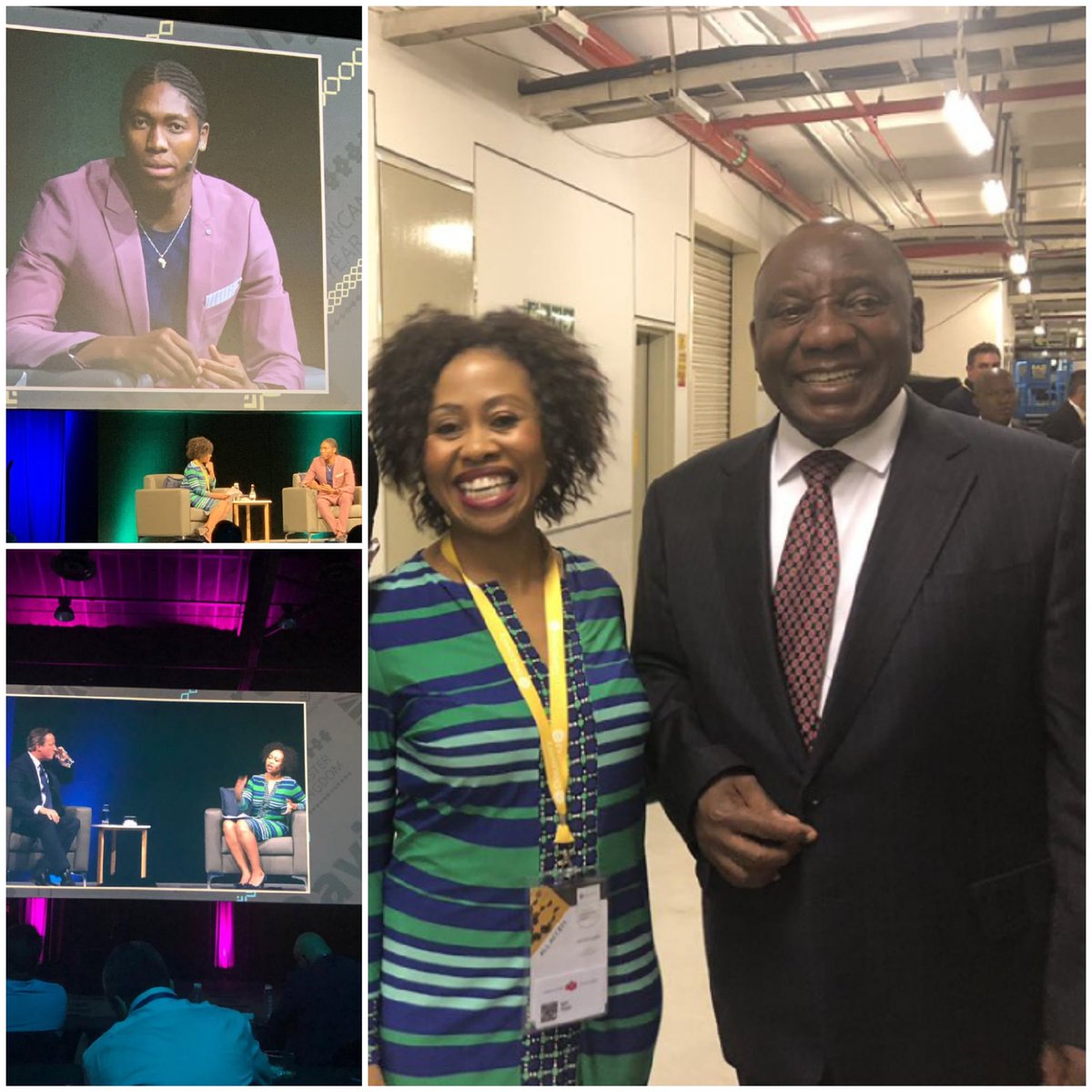 RediTlhabi's tweet image. Caster was the highlight of my day. The Clinton picture will be uploaded another time. But Caster was truly a feel good moment and experience.  #DSL2018 is done. Now prep for @Mo_IbrahimFdn . Moderating Good Governance Report at 8am sharp tomorrow. Later. Work time.