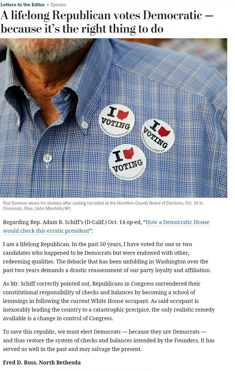 SMBWhitney's tweet photo. @tulaholmes @ProfCAnderson @HuffPost Republicans are declaring They are Voting with Dems in Midterms!
โ #VoteBlueToSaveAmerica โ #ePluribusUnum โ #VoteBlue
โ #RedToBlue โ #CountryOverParty โ #CommonGound
โ #VoteBlueToEndThisNightmare
โ #RedToBlue
โ #VoteBlueAndBringAFriend https://t.co/W3APwgquqG