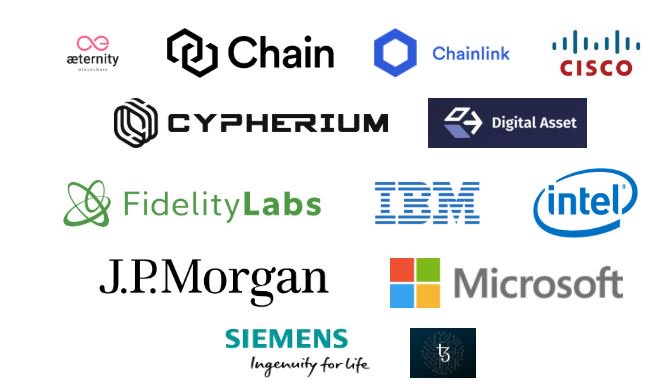 cryptofelixleon's tweet photo. So, it looks like #IC3 #Towncrier #Partners are now #Chainlink $LINK parnters 🤝

#IBM #JPMorgan #Digitalasset #Intel #Microsoft #FidelityLabs #Cisco #Cypherium #Siemens #Tezos #AE #Chain #Smartcontracts https://t.co/38YspMJtzz