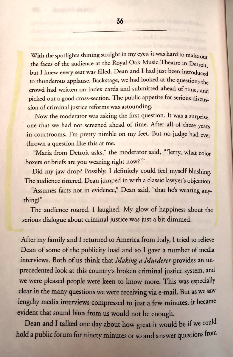 Well, speaking of Dean, this is one of his best-timed lawyerly objections. 😂 True story, from my book “Illusion of Justice”:

<a href="/L_EA_H/">Leah Legg</a> <a href="/FauxStrang/">Dreamy Dean Strang</a>