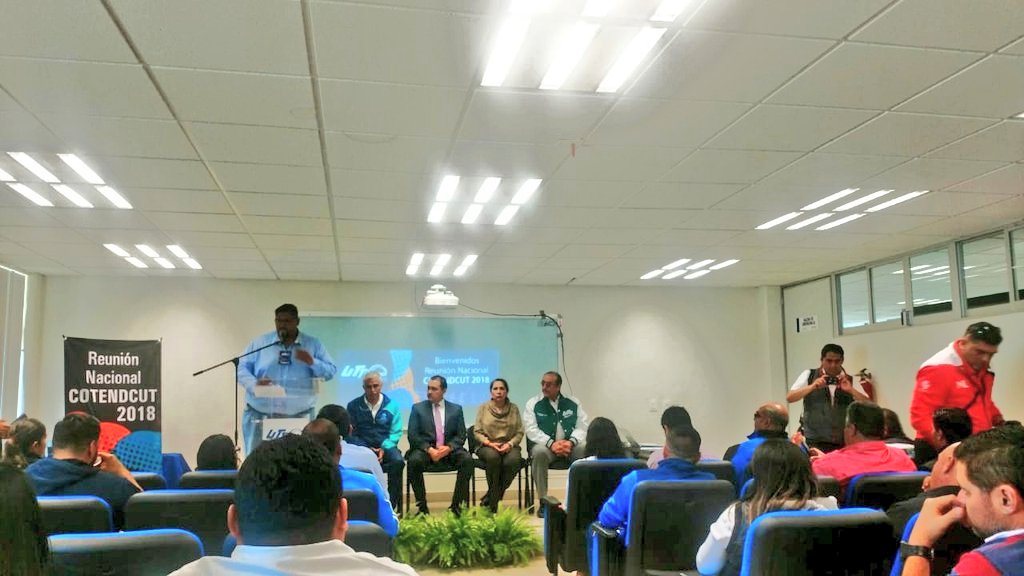 utvco's tweet photo. El Ing. @j_aaron90 y @JoseFabian_Sifu de la #UTVCO, participan en la Reunión del Comité Técnico Nacional Deportivo y Cultural de Universidades Tecnológicas #COTENDCUT, en la @TehuacanUTT, quién será sede también del Encuentro Regional y Nacional Deportivo y Cultural de las #UUTT https://t.co/tr7uZQiYBv