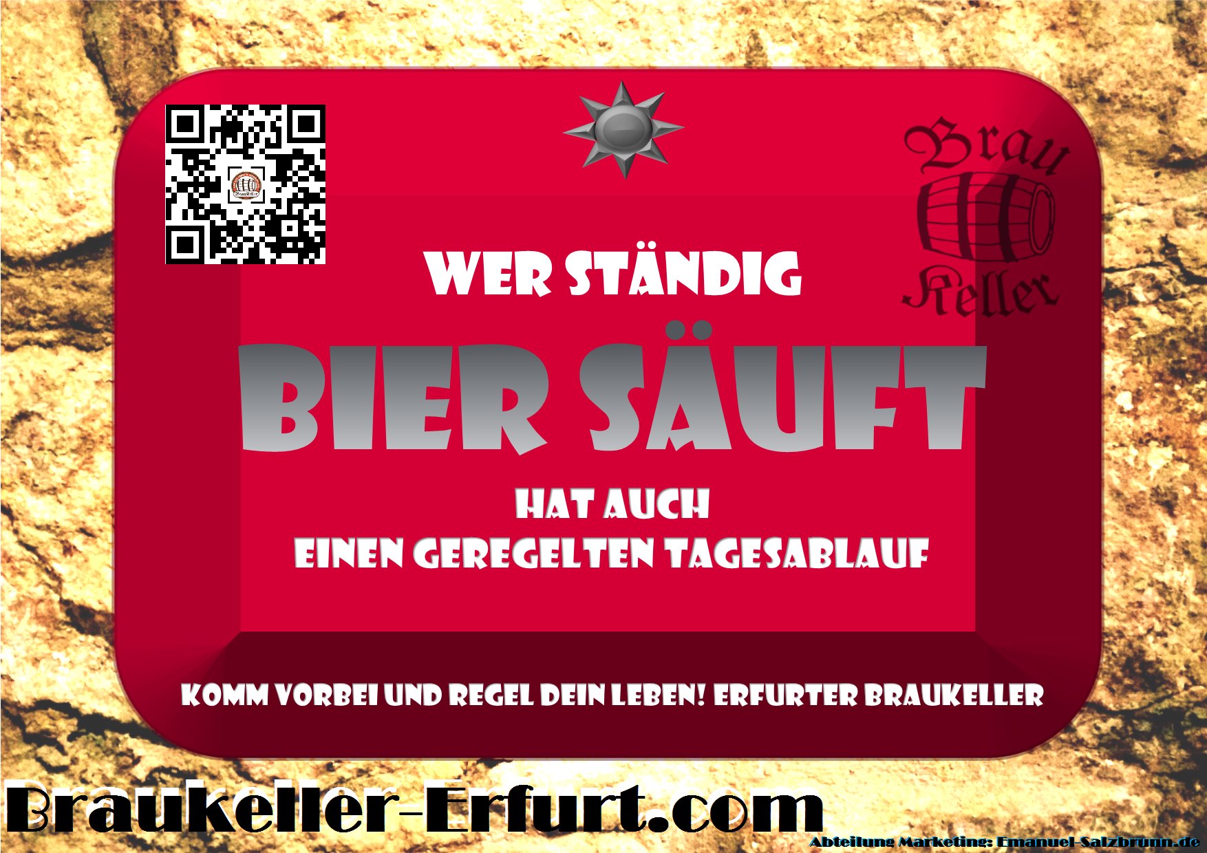 Braukeller Erfurt on Twitter "Wer Ständig Bier Säuft hat auch einen