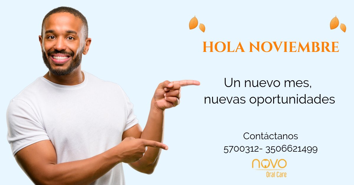 Novooc's tweet photo. 🙌🏻Bienvenido noviembre y bienvenidos todos a #NovoOC #clínicaodontológica en #bogotá #colombia🇨🇴 #odontologíaespecializada #dentistryworld #odontología #smile #hellonovember #turismodesaludencolombia #dentist #felizjueves 💡 https://t.co/xz2RcjcLdo