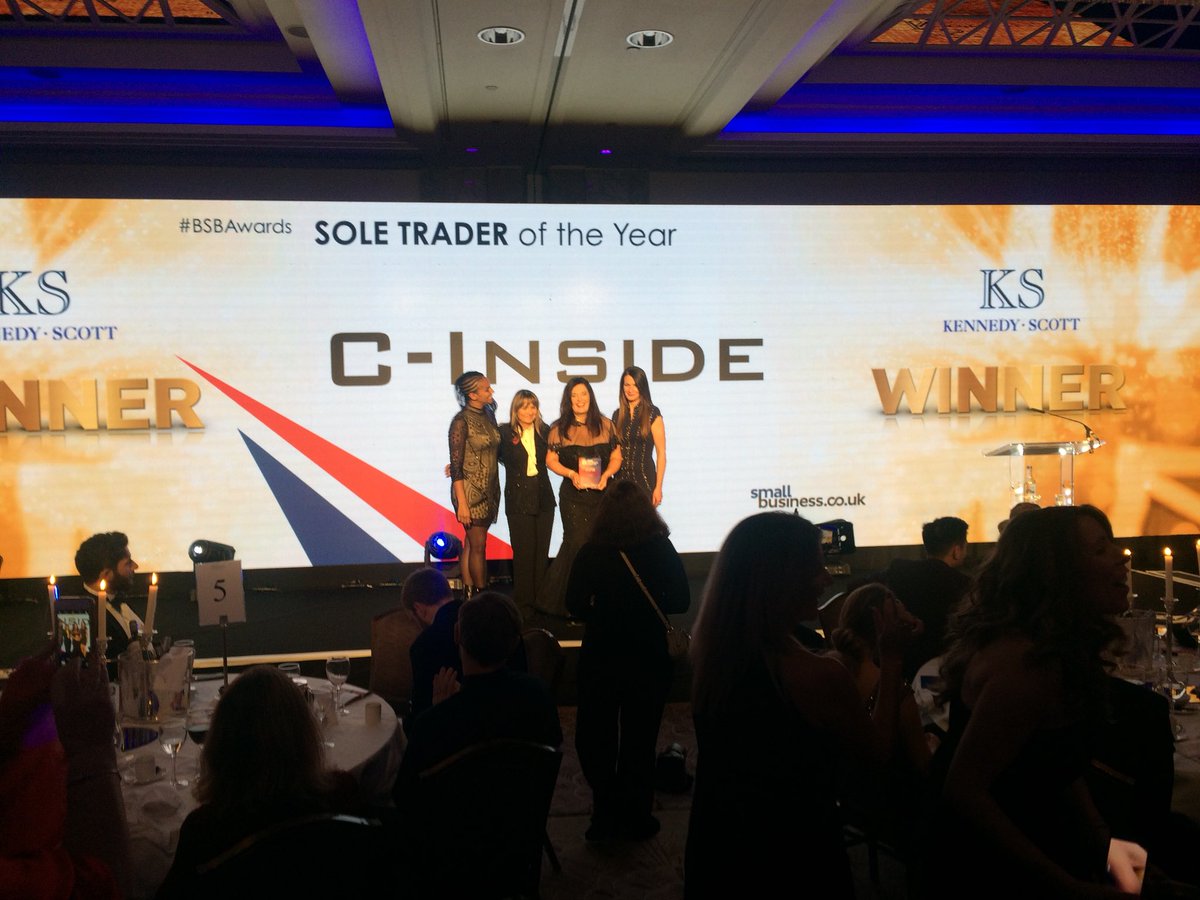C-Inside were awarded  “UK sole trader of the year” at the UK small business awards <a href="/BSBAwards/">The British Business Awards</a>