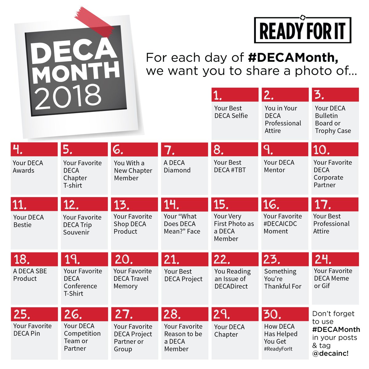 The #DECAMonth Photo Challenge is underway! There will be a prize awarded at the end of the month. How can you win? Each post = one entry. Be sure to use #DECAMonth to make each entry count. Good luck!