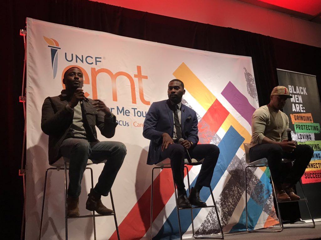 UNCF's tweet image. Make a voice for yourself! Be recognized. Continue to do YOU to the point where no one can deny you! NEVER STOP! @dalenspratt #EmpowerMeTour #GuyTalk