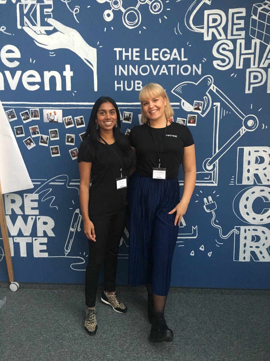 Busy week for Dot. team, kicking off for the 48 #legaldesign sprint at <a href="/legalretreat/">retreat.legal</a> in Frankfurt. Meera &amp; Emma are moderators for the day 👍 <a href="/DotLegalDesign/">Dot. legal design</a>
