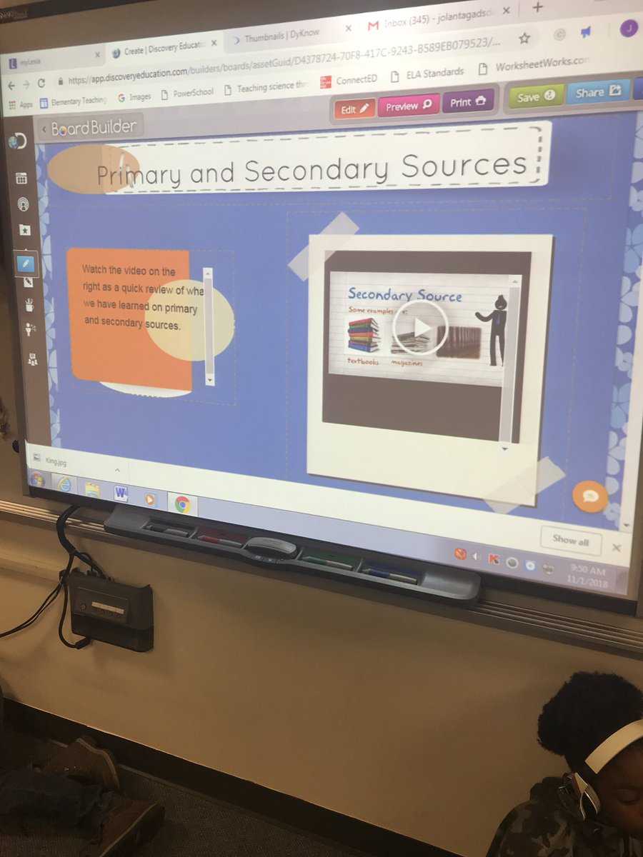 JSGadsden's tweet photo. Interactive Learning Reviewing Primary and Secondary Sources #DiscoveryEducation #BoardBuilder https://t.co/9hT492cCxk