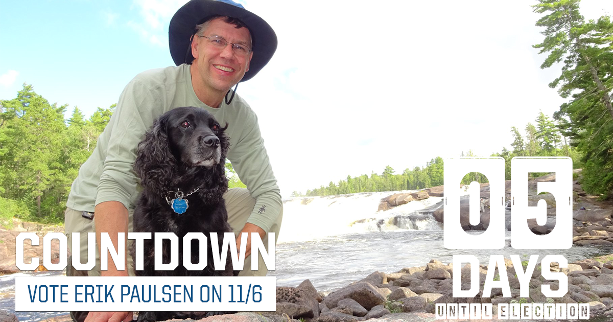 Only 5 days till election day!  We are hard at work making sure Paulsen supporters get out to vote.  If you’d like to volunteer, please contact my campaign at paulsenforcongress.com/get-involved/.