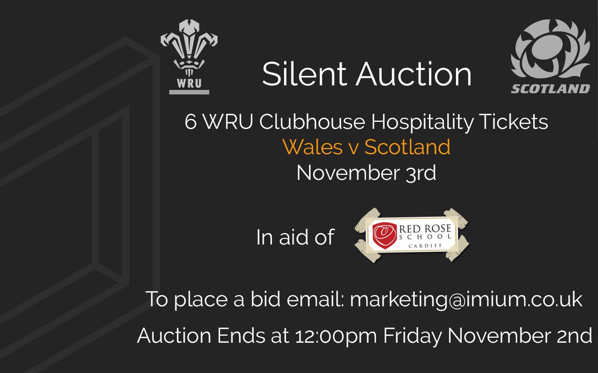 With a face value over £2000.00, the 6 ticket package includes:

- 6 Tickets to the game, front row, centre park, middle tier seats
- Complimentary food &amp; drinks before, during &amp; after the game 
- Q&amp;A with Wales Legend Scott Quinnell &amp; Scottish guest 
- Official match programme