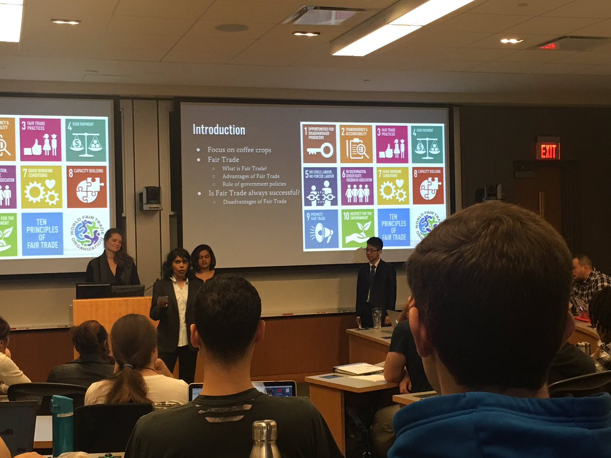 mcclennen65's tweet photo. Students in #intaf804 debate the pros and cons of fair trade by examining the case of Starbucks. @PennStateSIA #SIAWorks https://t.co/s6kfUhXfi0