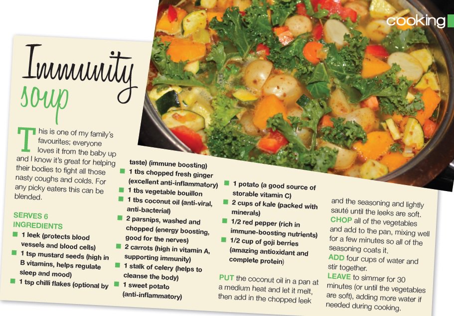 FamiliesFirstMU's tweet photo. The perfect meal to fight those seasonal coughs and colds - as featured in #FamiliesFirstmagazine! #WorldVeganDay https://t.co/w0zdsOpezc