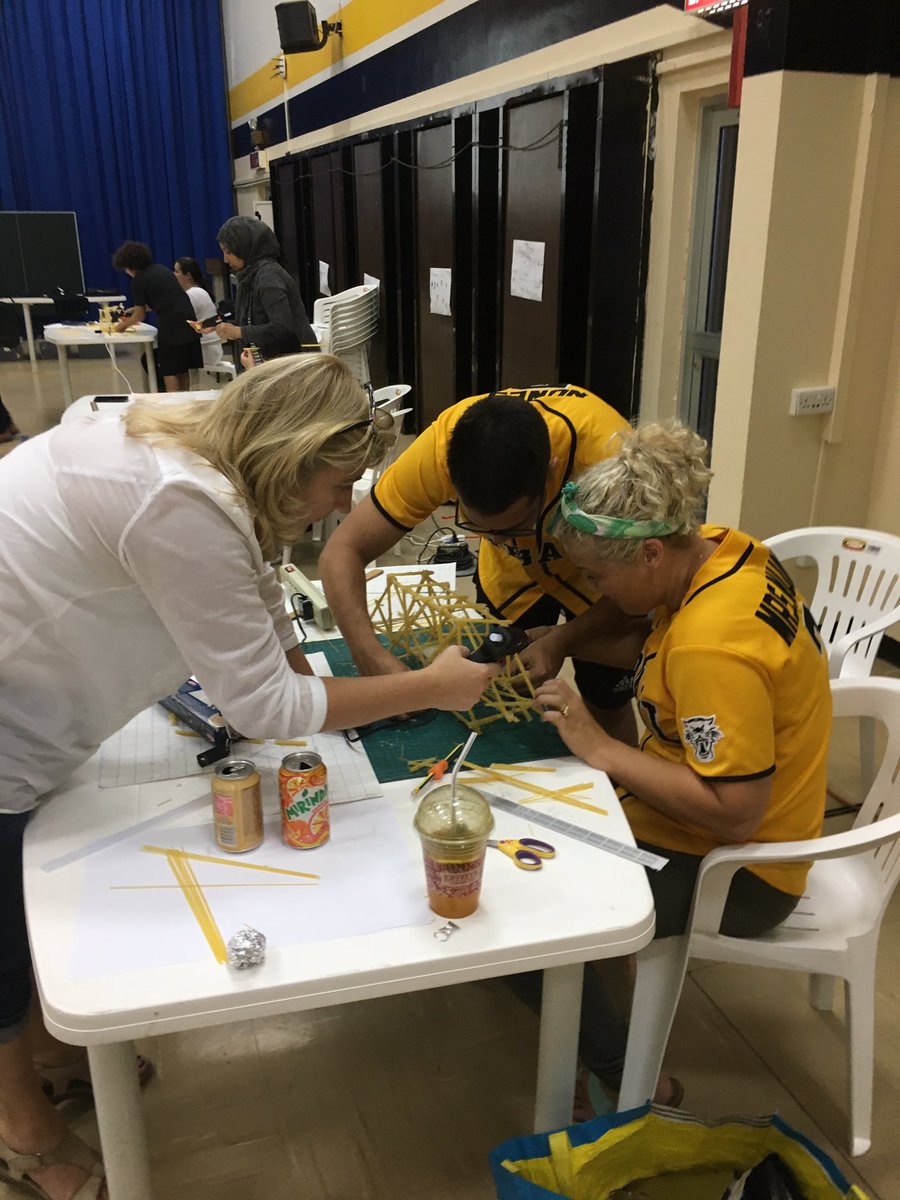 ISGjPrincipal's tweet photo. #jubailtales #isglearns  Spaghetti Bridges https://t.co/FHpISIQJpe