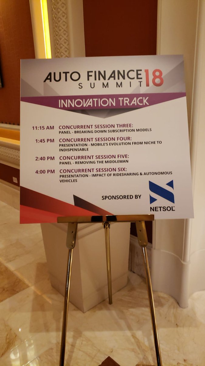 NETSOLTech's tweet photo. #ThrowbackThursday to our time at the #AFSummit18 last week! We loved every minute of this event - from speaking with attendees to sharing the NETSOL story, and especially learning from the some of the greatest minds in our industry. https://t.co/Wao2TAGtY8
