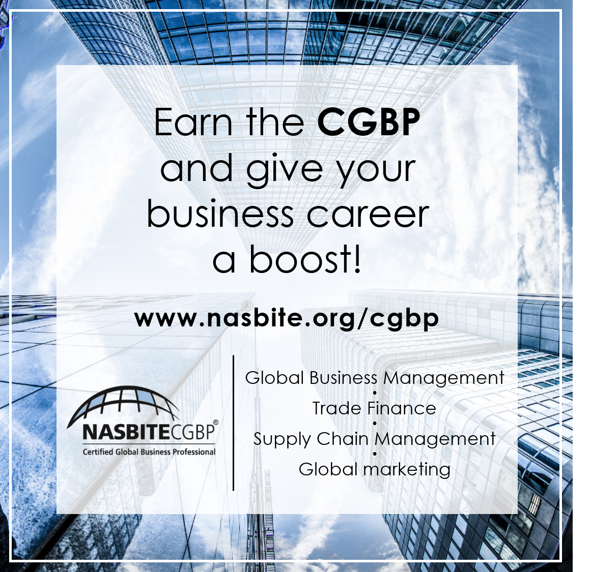 NASBITE_Int's tweet photo. How much do you know about the CGBP?  Earning the Certified Global Business Professional designation is a great way to enhance your credibility and increase the breadth of your knowledge and skills - https://t.co/7hJuIVLtNa https://t.co/B91oj1gAcY