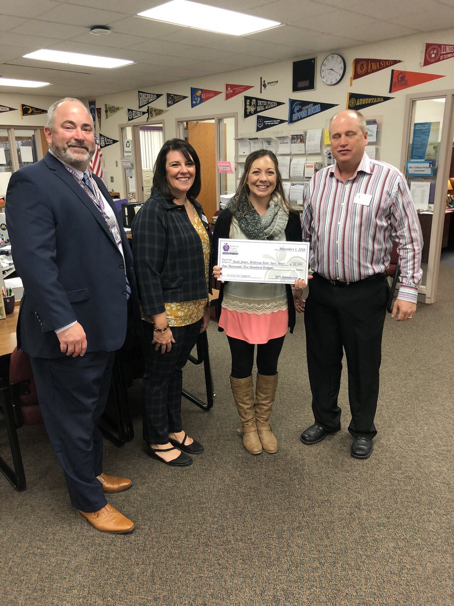 RippeJeff's tweet photo. Congratulations to Susie Jones, @BPS_FASE and @ChieftainNation on being awarded a $1500 grant to support student activities. Thank you @BPSFNE for supporting our staff and students! #bpsne #TeamBPS #BeKind #ChampionsforChildren https://t.co/zfdSefyik0