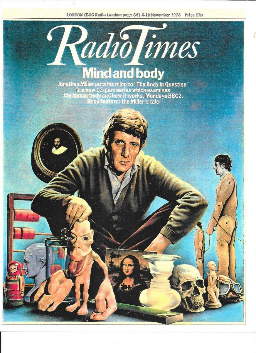 WilliamRMiller's tweet image. This cover for the Body In Question came out 40 years ago today - thank you to Patrick Uden - an important moment in my book #jonathanmiller #bbc #bbcscience #medicine #humanbody #gloucestercrescent