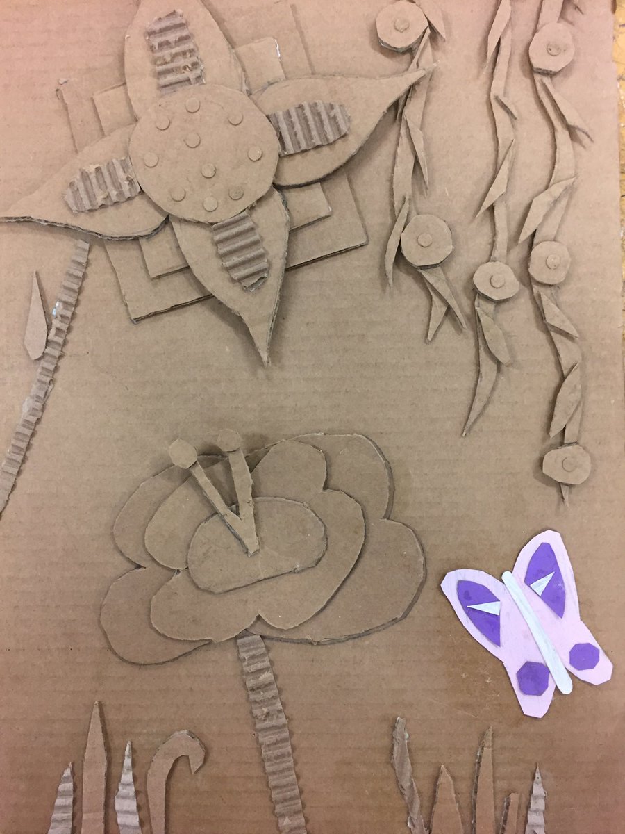 lkowalsk2's tweet photo. Middle School Cardboard Relief Collage https://t.co/7qu1z2J2pJ