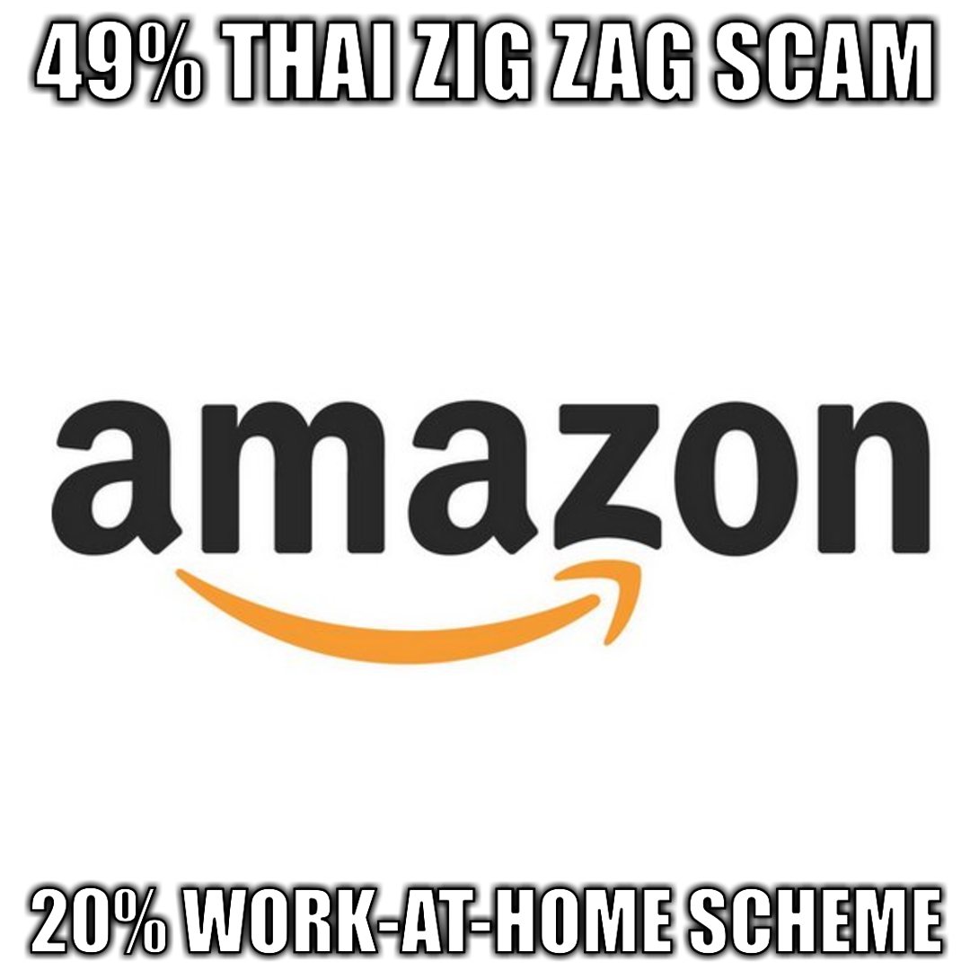 ProfilingBigTek's tweet image. #AMAZON IS #SCAMS
49% #THAI_ZIG_ZAG_SCAM
20% #WORK_AT_HOME_SCHEME
17% #GET_RICH_QUICK_SCHEME
6% #THREE_CARD_MONTE
2% #ADVANCE_FEE_SCAM
(inferred from #BigData #Wikipedia) #SiliconLeaks @amazon #stock #earnings #AmazonPrime #AWS #AmazonWebServices
