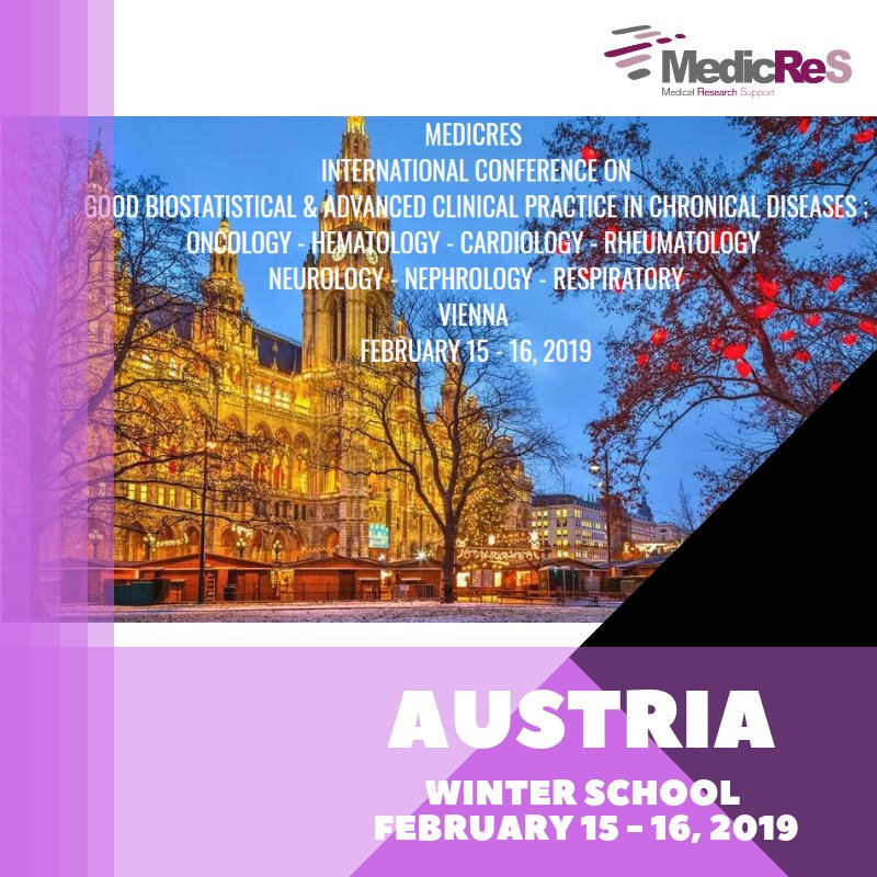 Educated_Change's tweet image. RT @MedicReS: #MEDICRES #INTERNATIONALCONFERENCE ON
GOOD #BIOSTATISTICAL &amp;amp; #ADVANCEDCLINICALPRACTICE IN #CHRONICALDISEASES #ONCOLOGY #HEMATOLOGY #CARDIOLOGY #RHEUMATOLOGY #NEUROLOGY #NEPHROLOGY #RESPIRATORY 
#VIENNA 
FEBRUARY 15-16,2019 
Registration : …