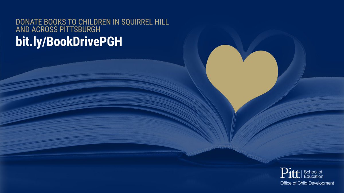 The School of Education's @OfficeChildDev is collecting books for children in Squirrel Hill and across our city that are designed to help them understand their emotions in the wake of trauma and embrace their diversity. 
Donate 📚 here: bit.ly/BookDrivePGH