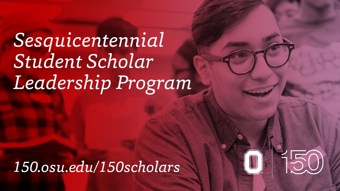 Are you passionate about <a href="/OhioState/">Ohio State</a>? You could be one of 150 Buckeyes selected for the Sesquicentennial Student Scholar Leadership Program! Learn more and apply today at 150.osu.edu/150scholars  #OSU150 #150scholars