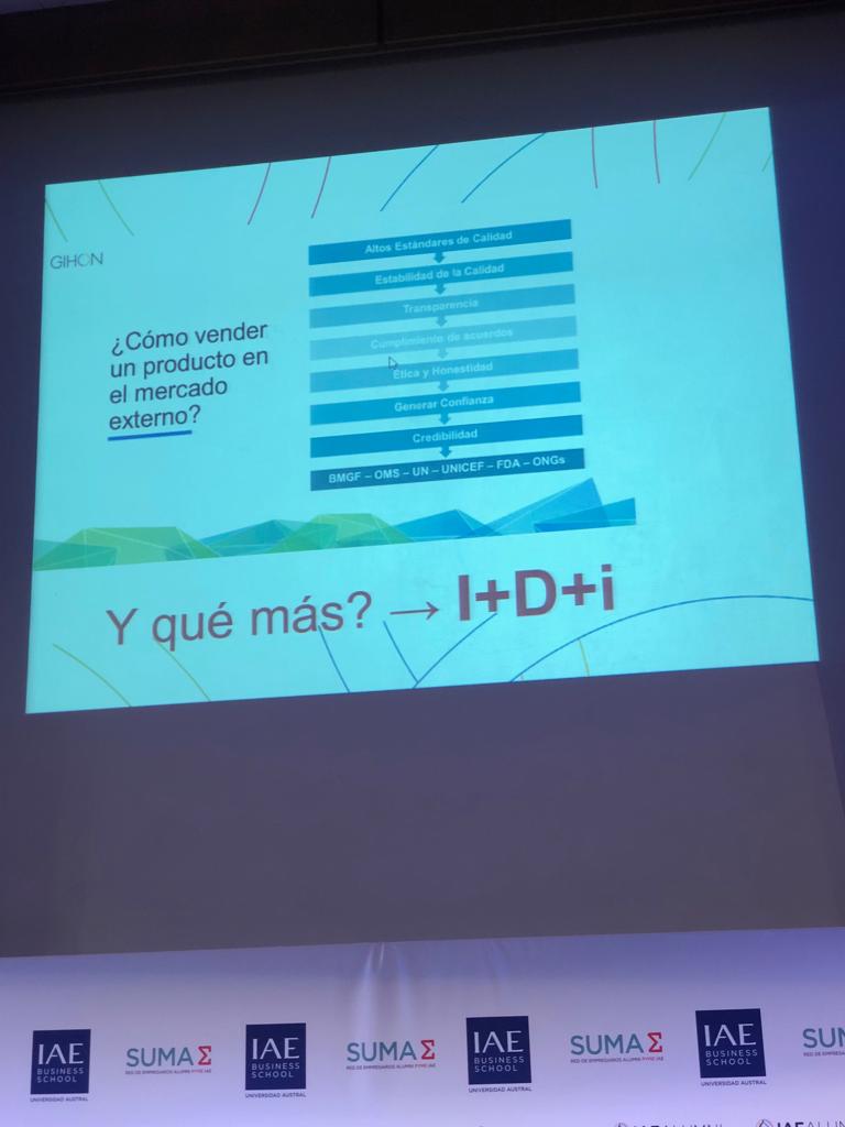 IAE_Austral's tweet photo. Tecnologías innovadoras exportables: "Confianza, credibilidad y competitividad con investigación, desarrollo e innovación" #AlbertoChevalier de #GIHON en #SaltoPyme #PymesIAE #Pymes #IAEBS #innovación #ArgentinaInnovadora https://t.co/OvYTFDM2Um