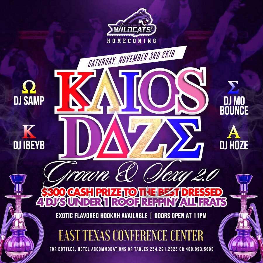 DJSAMP318's tweet photo. 🚨🚨 2 Sections Left 🚨🚨               
Get You One And Get Them Vibes           
Bottle/Hookah/5 People FREE ENTRY #KaiosDaze #WCNation #WileyCollege #WCHOCO2k18 #WCHC2k18  BRINGING THEM CITY VIBES TO THE COUNTRY!!! BIG BOTTLES BEING POPPED!!! WE CELEBRATE LIFE SATURDAY!!! https://t.co/C20HufiaVE