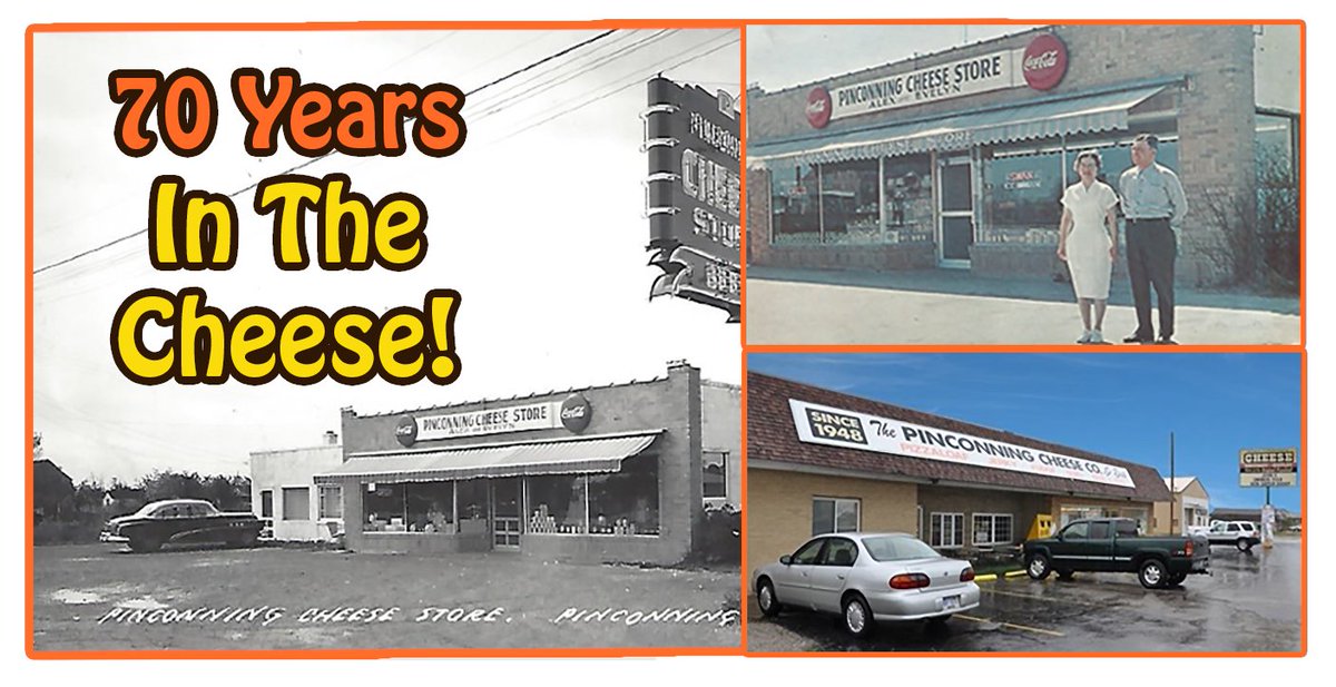 pinnycheese's tweet photo. We're 70 years old this year! So much has changed- adding fudge, Michigan Meats and of course the Pizzaloaf. Still serve the original 1915 Pinconning Cheese recipe! https://t.co/qjJAFua1wm #celebrate70 #happybirthday #70years #pinconningcheese https://t.co/AjGnd14VeW