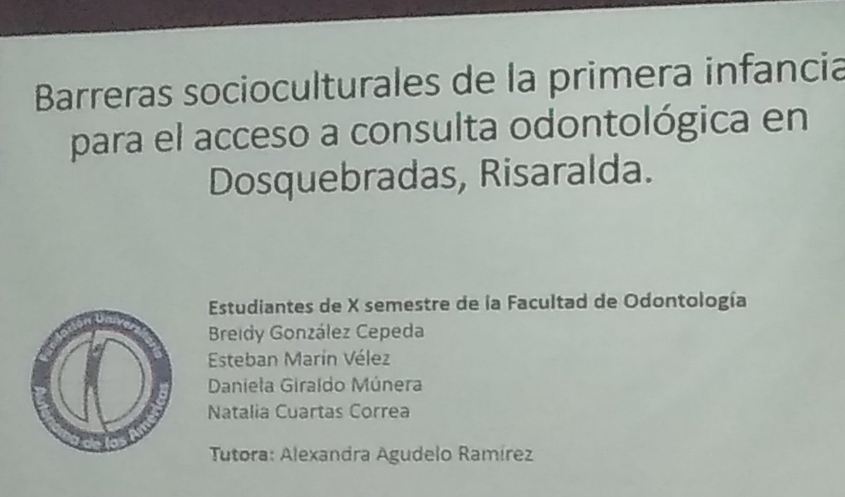 Marianaev97's tweet photo. @ProyectoVi #YoSoyInvestigaciónUAM 
Barreras socioculturales de la primera infancia para el acceso a consulta odontológica en Dosquebradas, Risaralda. https://t.co/fWxX4mQ2HR