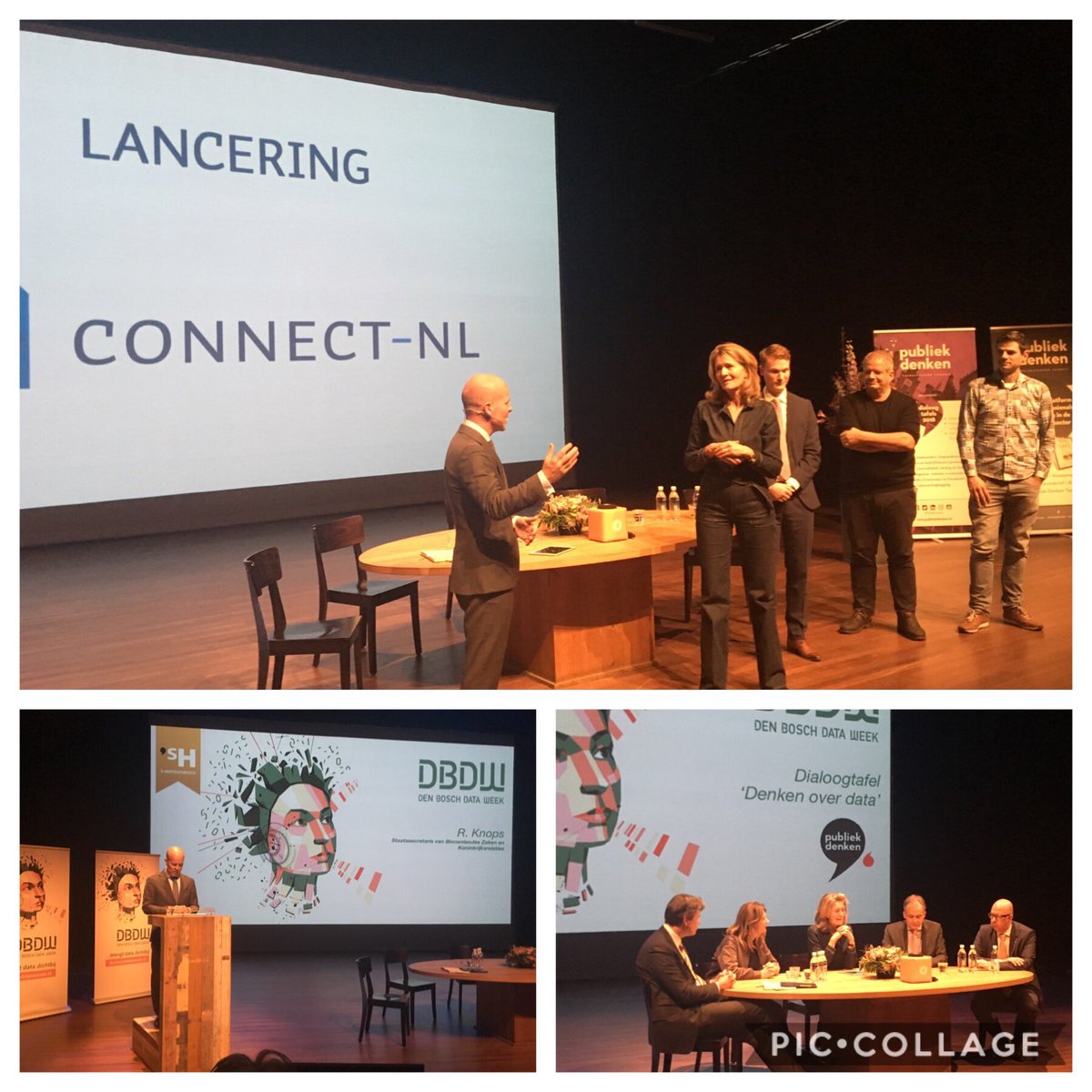 Monique_Jansen's tweet photo. Zojuist lancering #connectNL door @RaymondKnops tijdens #dbdw: “@shertogenbosch heeft het begrepen; #data is de toekomst en dan dit congres in de datastad van Nederland!” https://t.co/NrU9CvR4Qc
