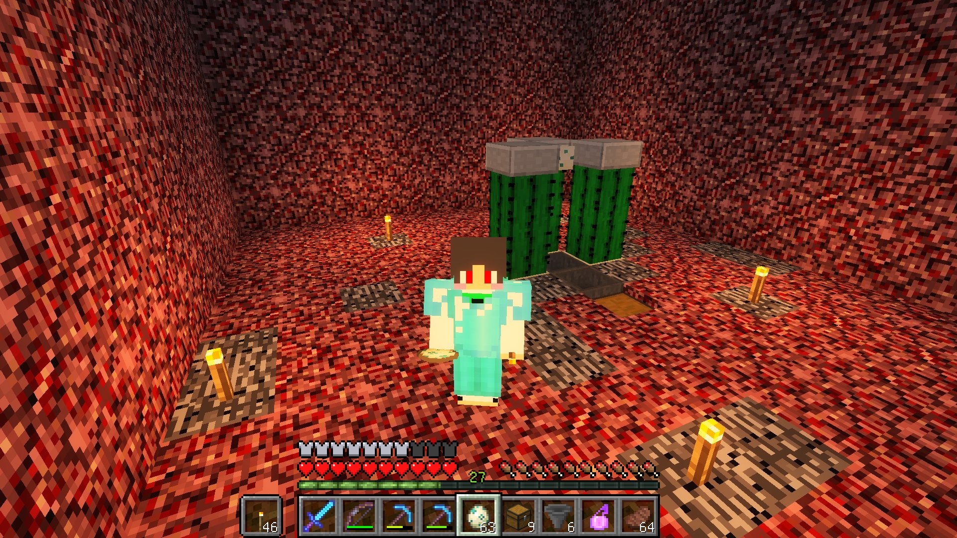 توییتر のがみマオ はじめ人間オクタゴン در توییتر では今日もネザーへ W ノ ネザーにも岩盤 があるとの事で 最下層を作るべく岩盤周辺でネザーラック集め D その内ここは地下拠点として作り変えていく予定です マインクラフト マイクラ ネザー最下層