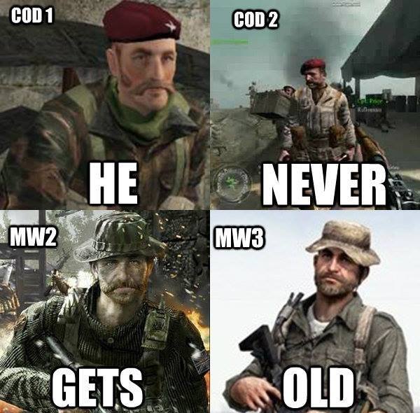 TheGameStrainCo's tweet photo. The Man, The Myth, The Legend, Captain Price is so OP time doesn't even affect him.
#badass #gaming #GameStrain #ZA https://t.co/rWVOHtwSYW