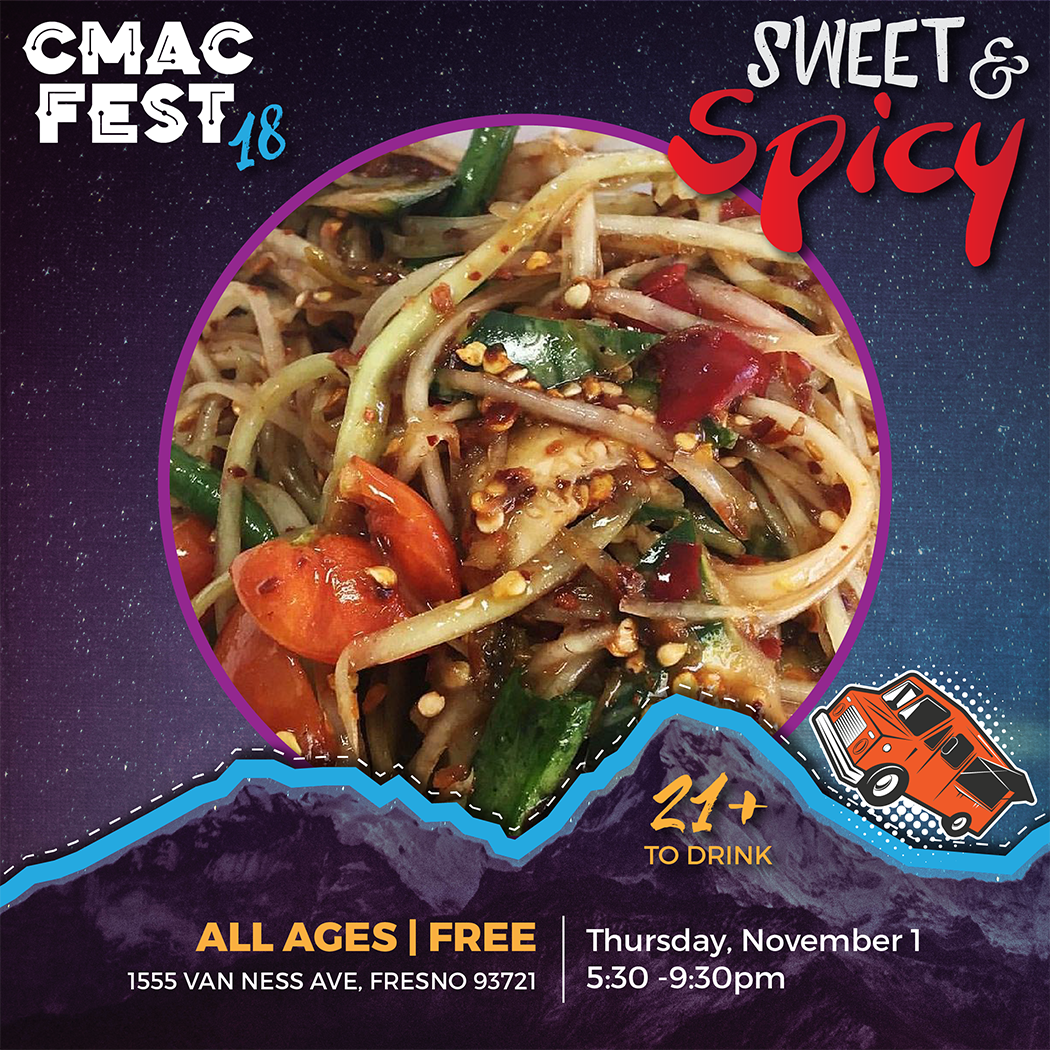 CMACTV's tweet photo. The day has FINALLY arrived!!! Yes, that’s right. CMAC Fest 2018 is HERE!!! Bask in all live music and savory food we have to offer. Can’t wait to see you all, 5:30-9:30pm!!! #CMACFest #SweetandSpicyFresno https://t.co/OnAkjTNo2t