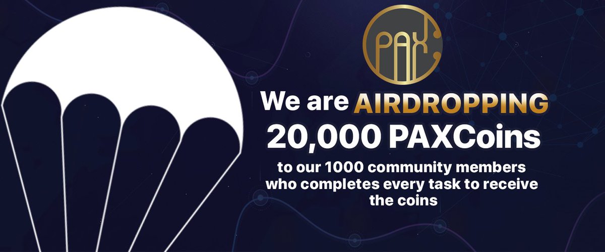 Pax__Coin's tweet photo. ✅ We are happy to announce #paxcoin #airdrop
✅ Join the Airdrop to get PAXCoins 20,000 for free.
✅ Hurry limited opportunity! Only for first 1000 Users! 
✅ Follow the link for instructions : https://t.co/ugSLaMvNsi

#airdrop #paxcoin #Blockchain #Bitcoin #Cryptocurrency https://t.co/JcWqOkQjTs
