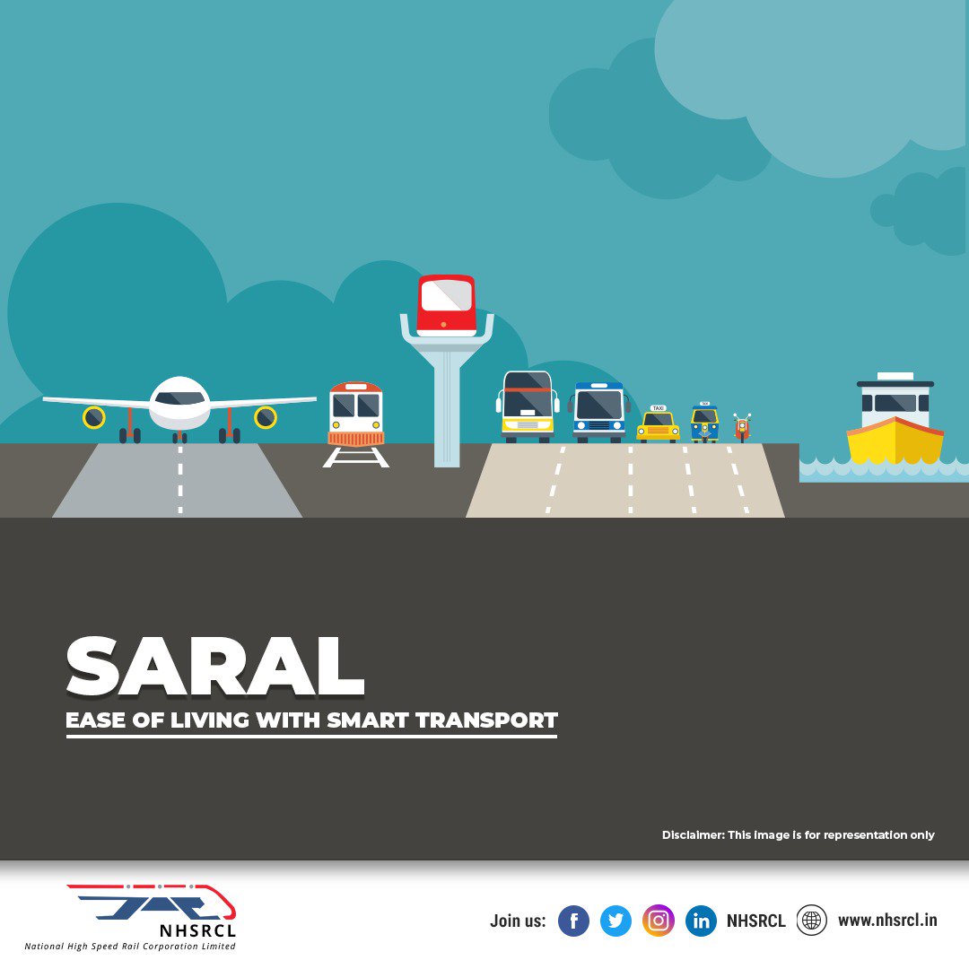 nhsrcl's tweet photo. #Surat is set to get a Comprehensive #Mobility Plan (CMP) which will bring Safety, Affordability,Reliability, Advancement &amp; Low carbon mobility (SARAL) to the city's transport.With intelligent transport &amp; inbuilt signalling, it will improve the quality of life for people of Surat https://t.co/Yp78a5cvUF