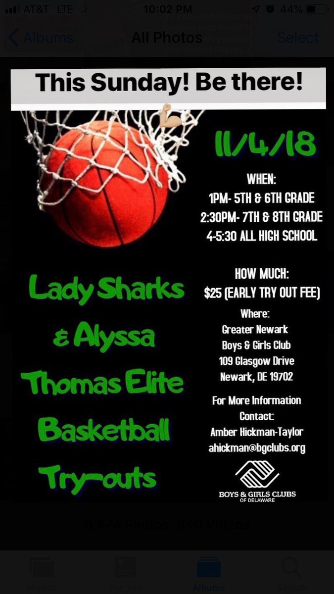Fall tryouts!!! Come claim your spot for the 2019 season!! #ladysharksfam💚🏀💚 #wegotus💪🏽