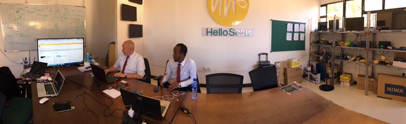saskiareus's tweet photo. Discussing access to energy with the first PAYG Solar provider in #ethiopia #HelloSolar https://t.co/si7lXN2LeW