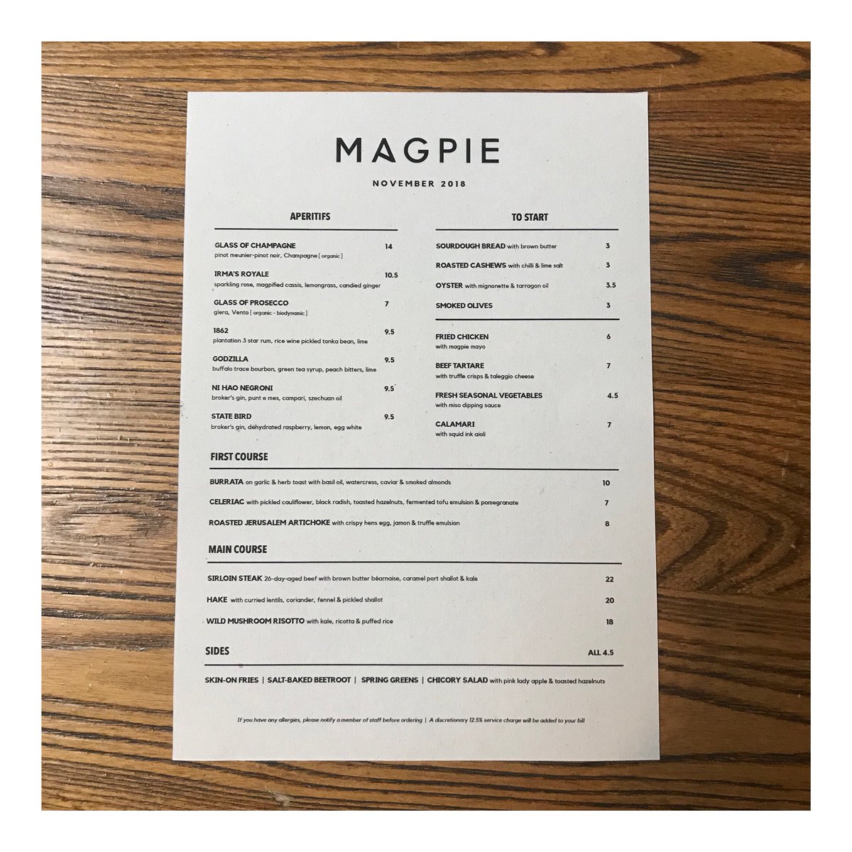 N E W • N O V E M B E R • M E N U
.
We’ve got some awesome new dishes on the menu for November!
Loving all these autumn / winter ingredients that are slowly creeping in 🌱 
#newmonthnewmenu #eattheseasons #winteriscoming #jerusalemartichoke #caviar #mgpldn #heddonstreet #london